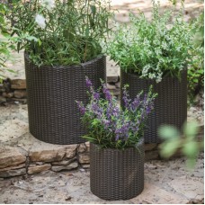 KETER. Ghiveci cilindric gri Cylinder M, 18L..